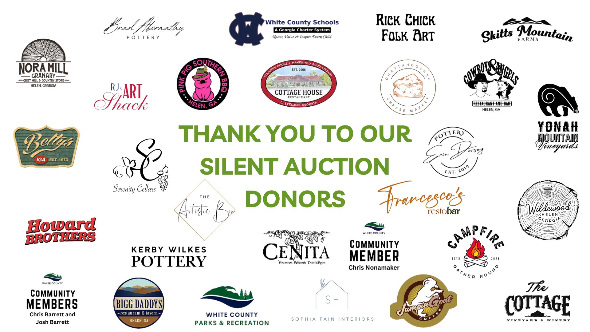 2025 Silent Auction Donors